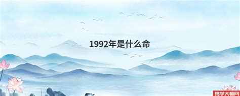 1992年是什么命